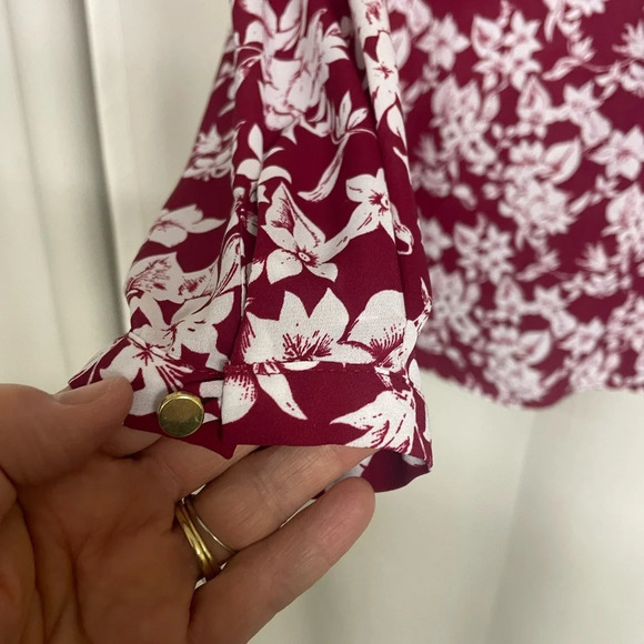 NWT Liz clairbourne woman size OX red&white top - Picture 3 of 7